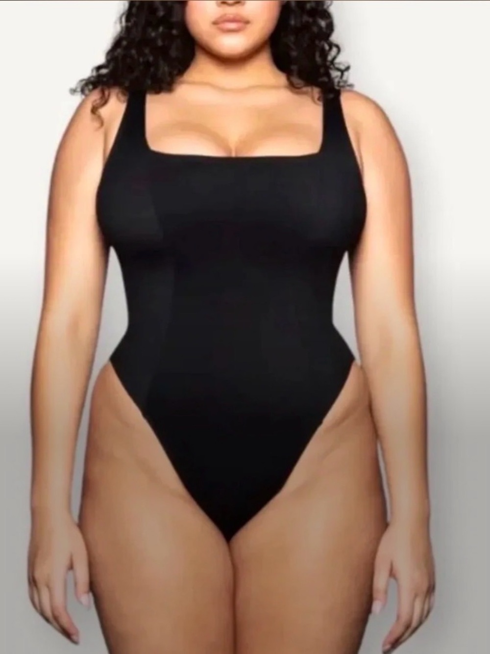 TA3 Black Square-Neck One-Piece Swimsuit size Medium Reg/Long